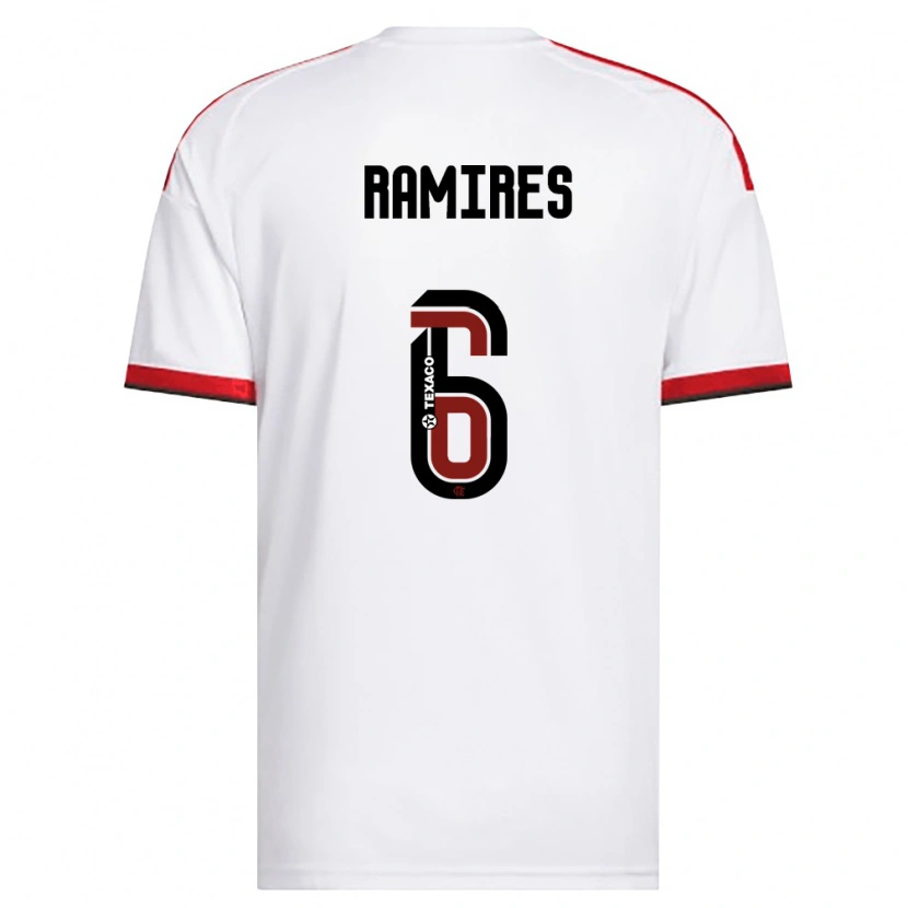 Danxen Kinderen Gustavo Rodrigues Nunes #6 Wit Rood Zwart Uitshirt Uittenue 2026/27 T-Shirt België