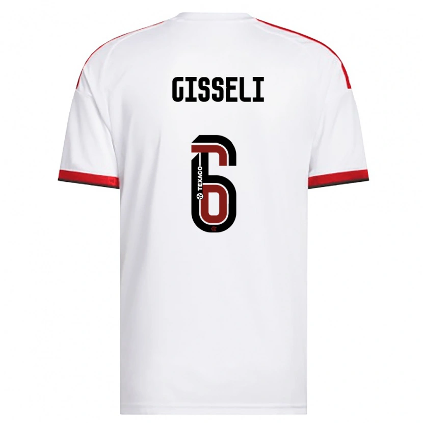 Danxen Kinderen Gisseli #6 Wit Rood Zwart Uitshirt Uittenue 2026/27 T-Shirt België