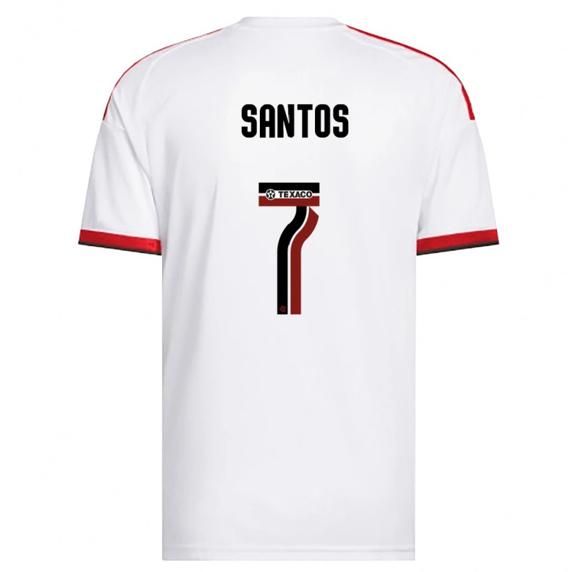 Danxen Kinderen Alan Santos #7 Wit Rood Zwart Uitshirt Uittenue 2026/27 T-Shirt België