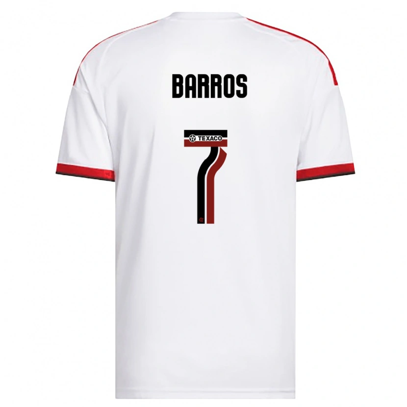 Danxen Kinderen Rafa Barros #7 Wit Rood Zwart Uitshirt Uittenue 2026/27 T-Shirt België