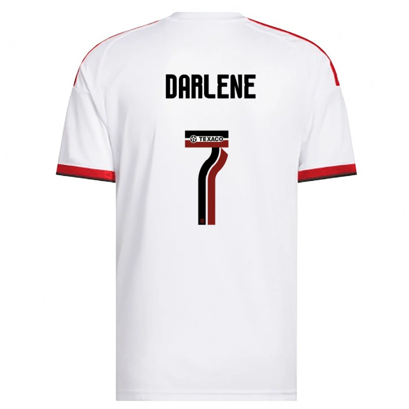 Danxen Kinderen Darlene #7 Wit Rood Zwart Uitshirt Uittenue 2026/27 T-Shirt België