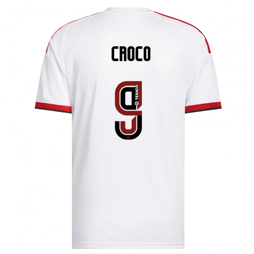 Danxen Kinderen Gabi Croco #9 Wit Rood Zwart Uitshirt Uittenue 2026/27 T-Shirt België