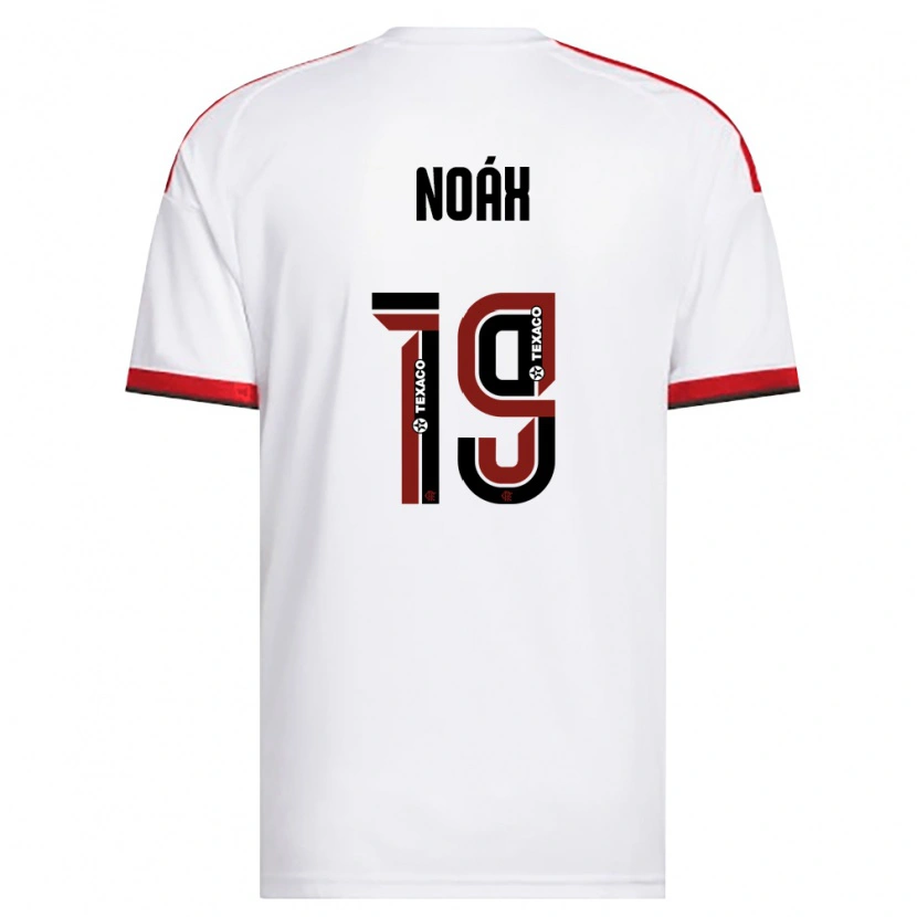 Danxen Kinderen Noáh Gerlach Riger Silva #19 Wit Rood Zwart Uitshirt Uittenue 2026/27 T-Shirt België