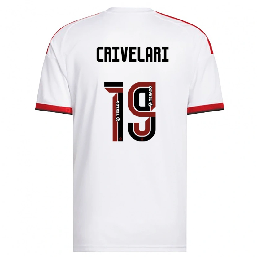 Danxen Kinderen Crivelari #19 Wit Rood Zwart Uitshirt Uittenue 2026/27 T-Shirt België
