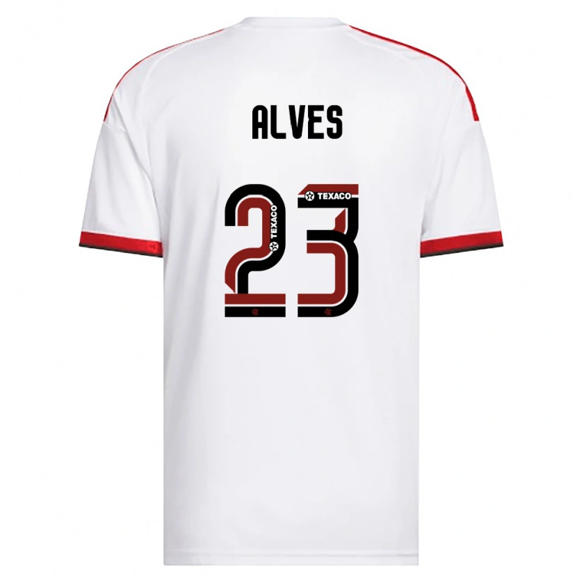 Danxen Kinderen Karol Alves #23 Wit Rood Zwart Uitshirt Uittenue 2026/27 T-Shirt België