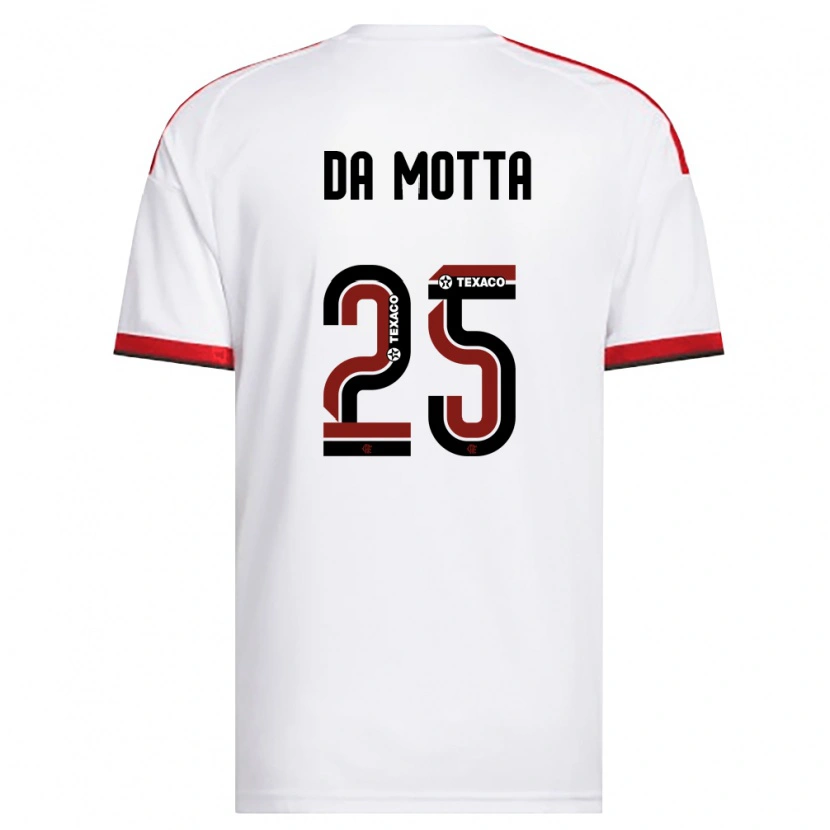 Danxen Kinderen Piris Da Motta #25 Wit Rood Zwart Uitshirt Uittenue 2026/27 T-Shirt België