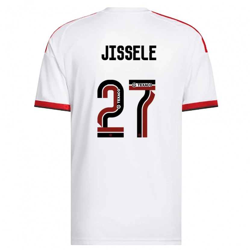 Danxen Kinderen Jissele #27 Wit Rood Zwart Uitshirt Uittenue 2026/27 T-Shirt België