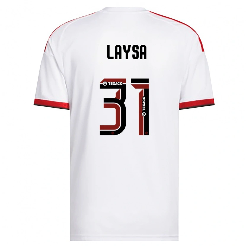 Danxen Kinderen Laysa #31 Wit Rood Zwart Uitshirt Uittenue 2026/27 T-Shirt België