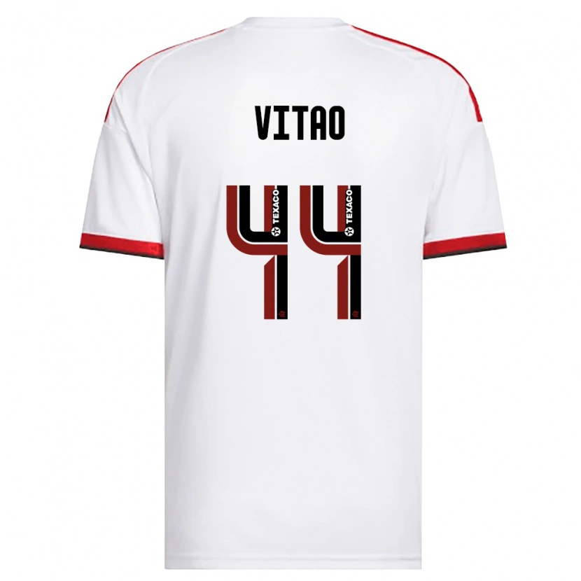 Danxen Kinderen Vitor Eduardo Da Silva Matos #44 Wit Rood Zwart Uitshirt Uittenue 2026/27 T-Shirt België