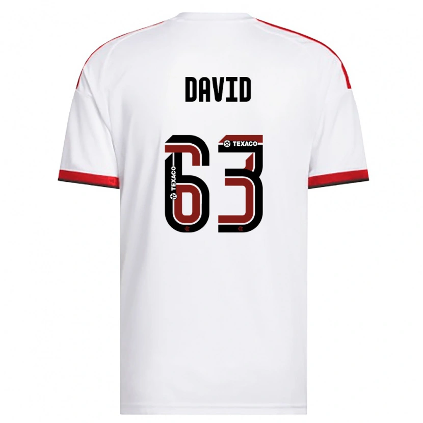 Danxen Kinderen David Viana De Oliveira #63 Wit Rood Zwart Uitshirt Uittenue 2026/27 T-Shirt België