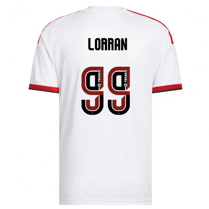 Danxen Kinderen Lorran Lucas Pereira De Sousa #99 Wit Rood Zwart Uitshirt Uittenue 2026/27 T-Shirt België