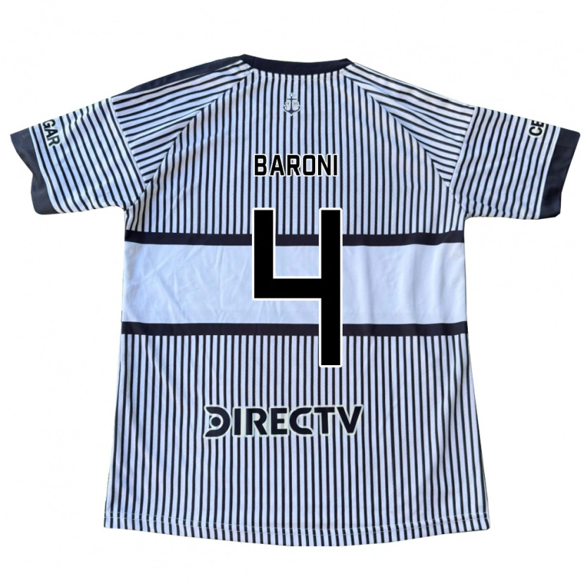 Danxen Kinderen Matías Baroni #4 Wit Zwart Geel Uitshirt Uittenue 2026/27 T-Shirt België