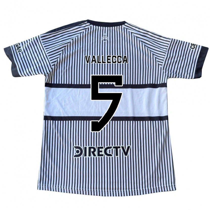 Danxen Kinderen Santiago Vallecca #5 Wit Zwart Geel Uitshirt Uittenue 2026/27 T-Shirt België