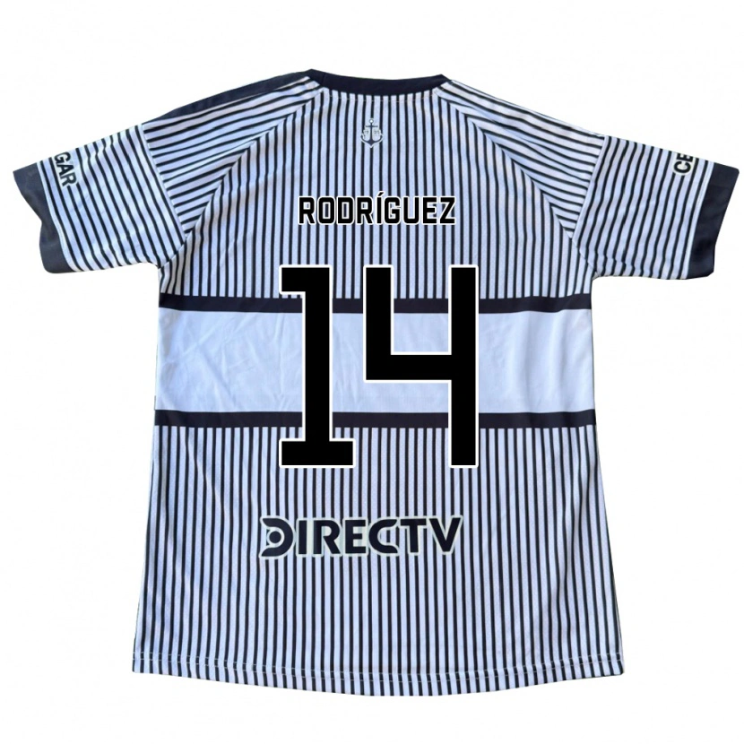 Danxen Kinderen Isaías Rodríguez #14 Wit Zwart Geel Uitshirt Uittenue 2026/27 T-Shirt België