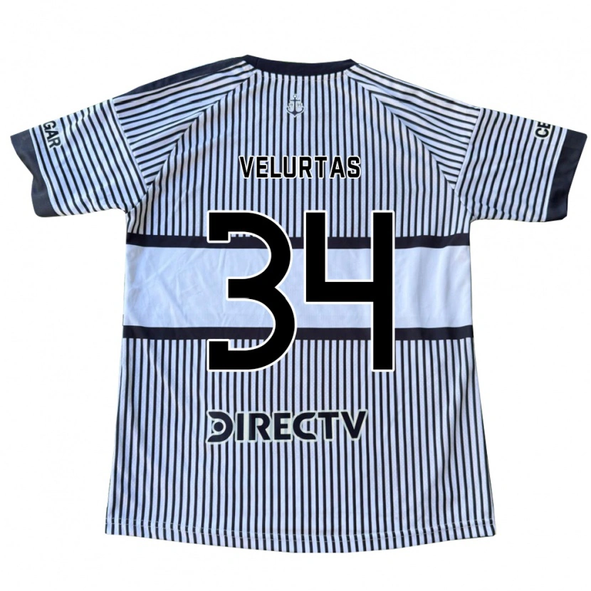Danxen Kinderen Pedro Velurtas #34 Wit Zwart Geel Uitshirt Uittenue 2026/27 T-Shirt België