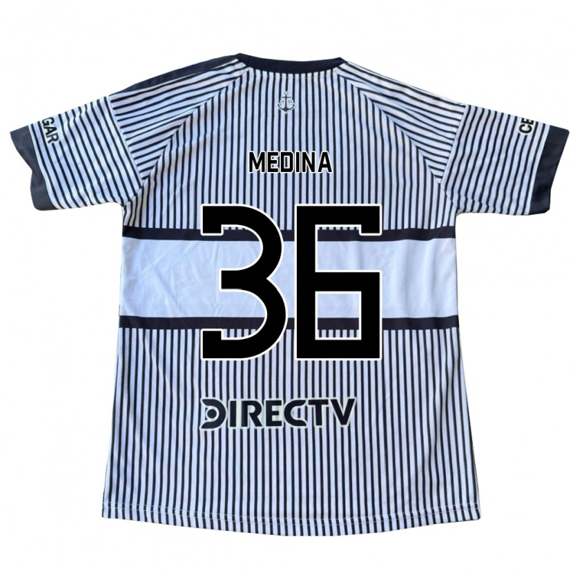 Danxen Kinderen Cristian Medina #36 Wit Zwart Geel Uitshirt Uittenue 2026/27 T-Shirt België