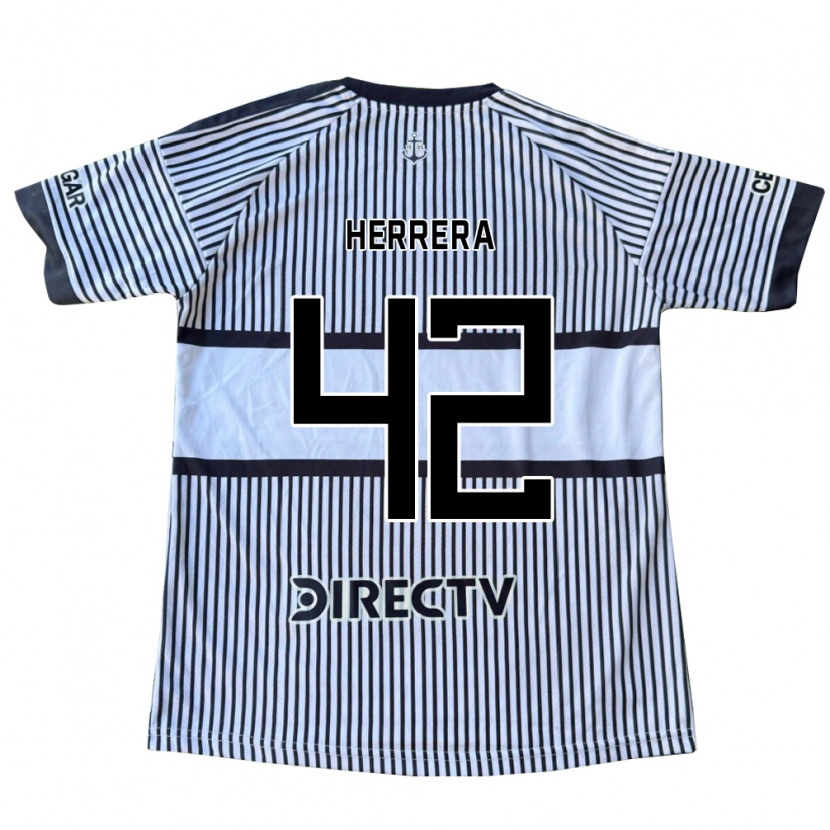 Danxen Kinderen Facundo Herrera #42 Wit Zwart Geel Uitshirt Uittenue 2026/27 T-Shirt België