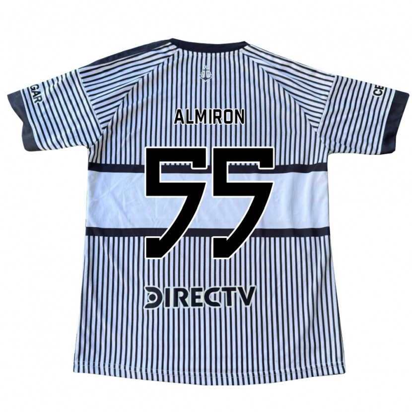 Danxen Kinderen Ezequiel Almiron #55 Wit Zwart Geel Uitshirt Uittenue 2026/27 T-Shirt België