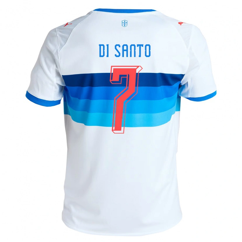 Danxen Heren Franco Di Santo #7 Wit Hemelsblauw Thuisshirt Thuistenue 2026/27 T-Shirt België