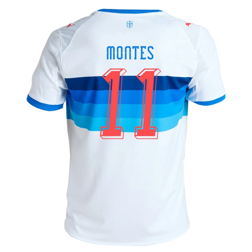 Danxen Heren Clemente Montes #11 Wit Hemelsblauw Thuisshirt Thuistenue 2026/27 T-Shirt België