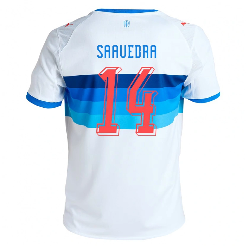 Danxen Heren Danilo Saavedra #14 Wit Hemelsblauw Thuisshirt Thuistenue 2026/27 T-Shirt België