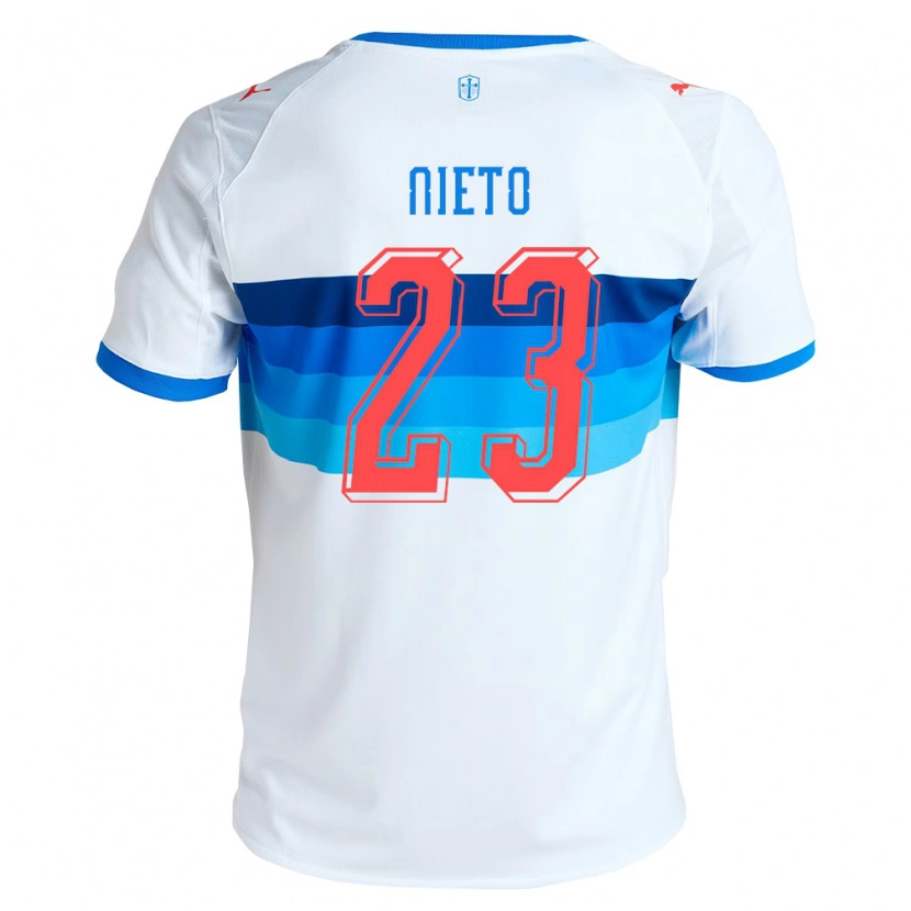Danxen Heren Byron Nieto #23 Wit Hemelsblauw Thuisshirt Thuistenue 2026/27 T-Shirt België