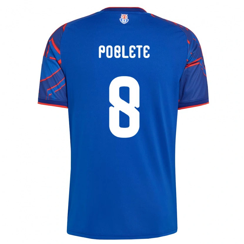 Danxen Heren Israel Poblete #8 Koninklijk Blauw Rood Thuisshirt Thuistenue 2026/27 T-Shirt België