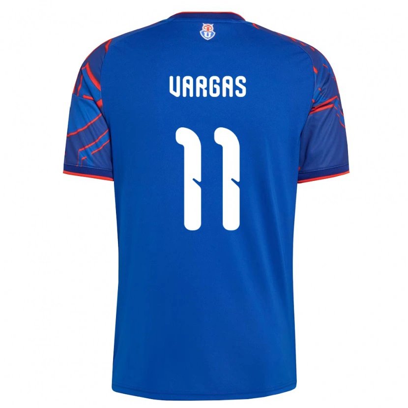 Danxen Heren Eduardo Vargas #11 Koninklijk Blauw Rood Thuisshirt Thuistenue 2026/27 T-Shirt België