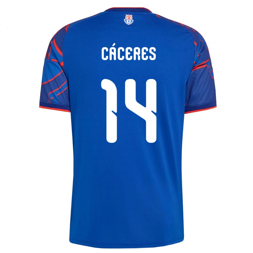 Danxen Heren Franco Cáceres #14 Koninklijk Blauw Rood Thuisshirt Thuistenue 2026/27 T-Shirt België