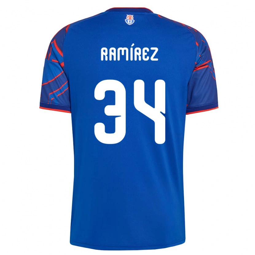Danxen Heren Vicente Ramírez #34 Koninklijk Blauw Rood Thuisshirt Thuistenue 2026/27 T-Shirt België