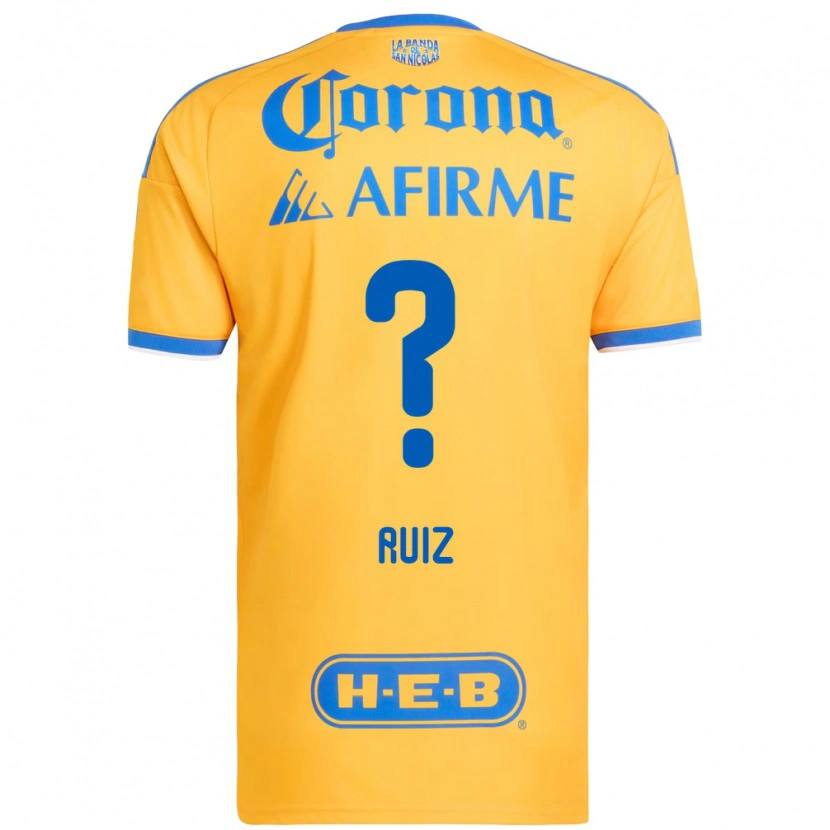 Danxen Heren Luis Ruiz #0 Geel Blauw Thuisshirt Thuistenue 2026/27 T-Shirt België