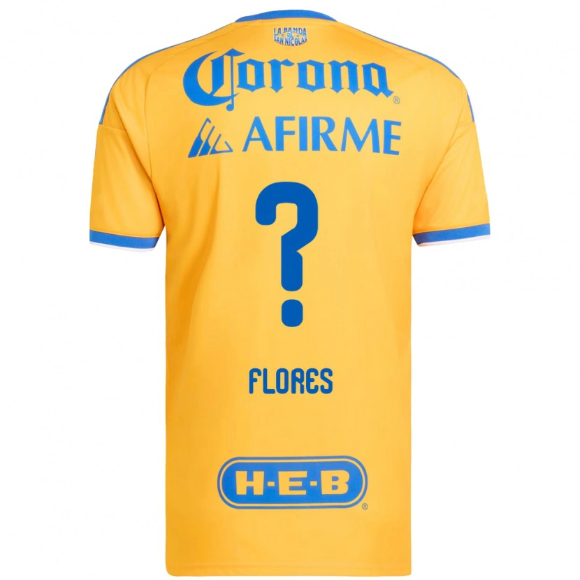 Danxen Heren Hernán Flores #0 Geel Blauw Thuisshirt Thuistenue 2026/27 T-Shirt België