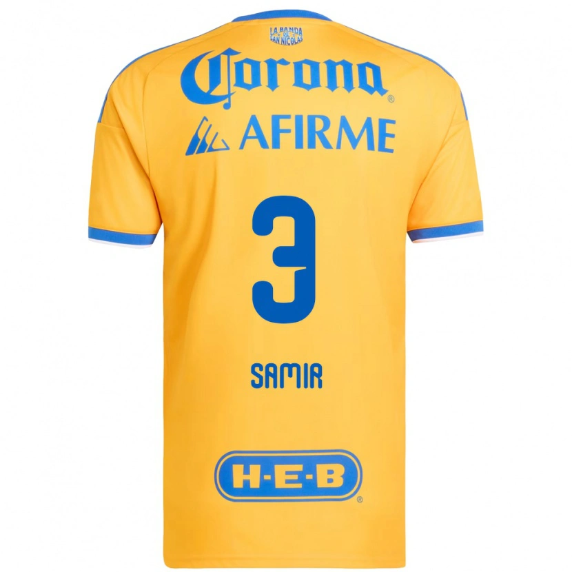 Danxen Heren Samir Caetano #3 Geel Blauw Thuisshirt Thuistenue 2026/27 T-Shirt België