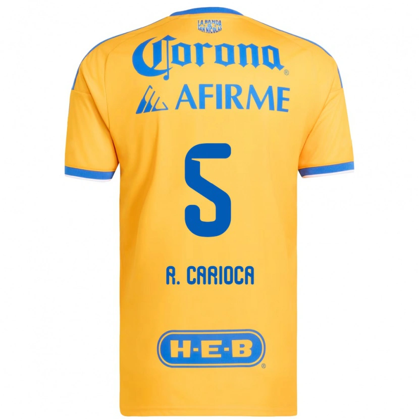 Danxen Heren Rafael Carioca #5 Geel Blauw Thuisshirt Thuistenue 2026/27 T-Shirt België