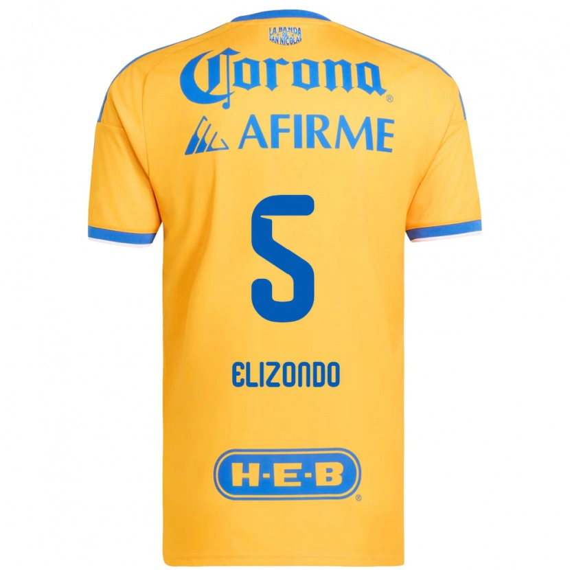 Danxen Heren Fernanda Elizondo #5 Geel Blauw Thuisshirt Thuistenue 2026/27 T-Shirt België