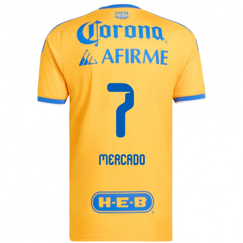 Danxen Heren Liliana Mercado #7 Geel Blauw Thuisshirt Thuistenue 2026/27 T-Shirt België