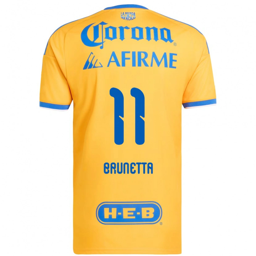 Danxen Heren Juan Brunetta #11 Geel Blauw Thuisshirt Thuistenue 2026/27 T-Shirt België