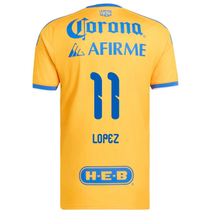 Danxen Heren Nicolas Lopez #11 Geel Blauw Thuisshirt Thuistenue 2026/27 T-Shirt België