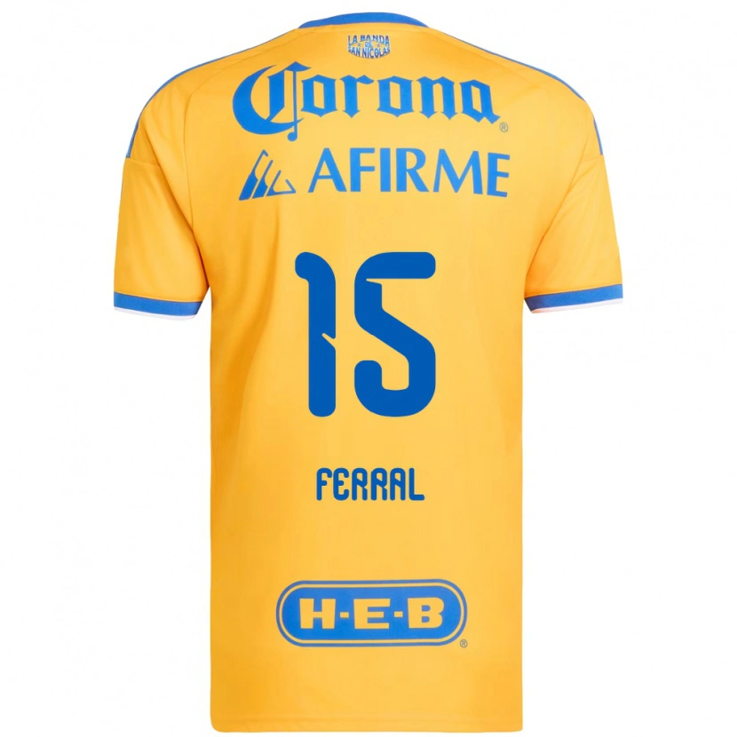Danxen Heren Cristina Ferral #15 Geel Blauw Thuisshirt Thuistenue 2026/27 T-Shirt België