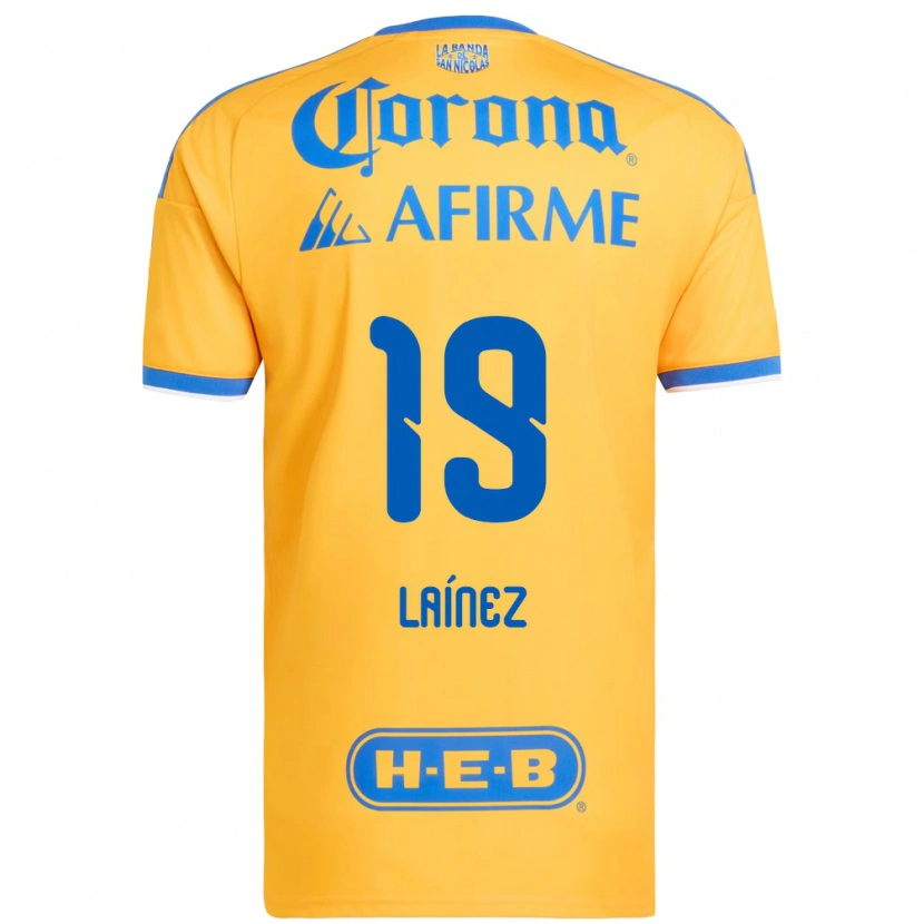 Danxen Heren Mauro Laínez #19 Geel Blauw Thuisshirt Thuistenue 2026/27 T-Shirt België