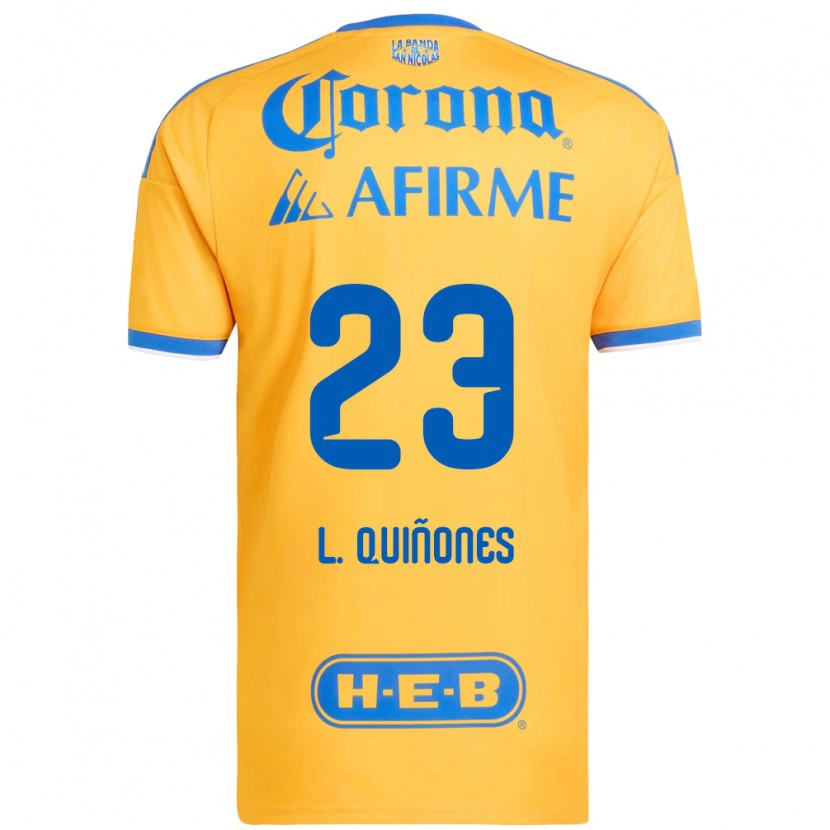 Danxen Heren Luis Quinones #23 Geel Blauw Thuisshirt Thuistenue 2026/27 T-Shirt België