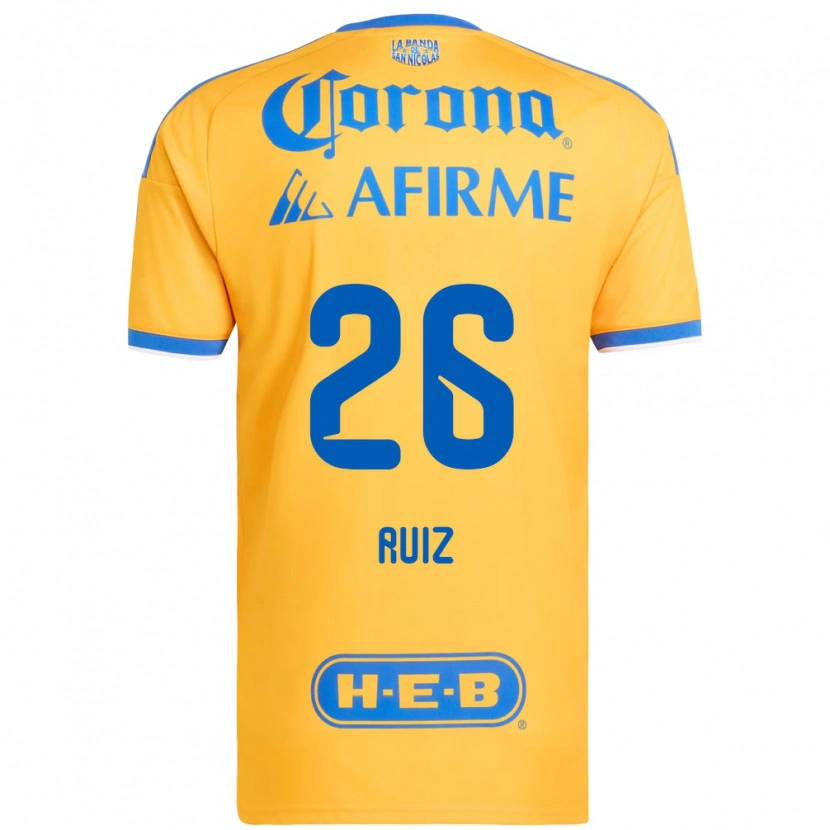 Danxen Heren Michel Ruiz #26 Geel Blauw Thuisshirt Thuistenue 2026/27 T-Shirt België