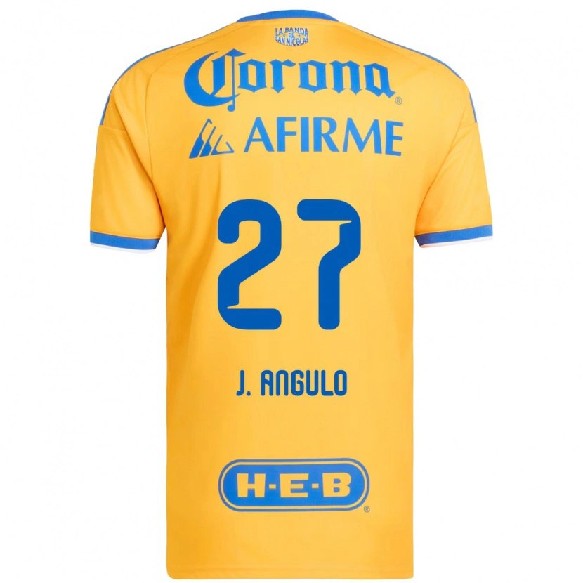 Danxen Heren Jesús Angulo #27 Geel Blauw Thuisshirt Thuistenue 2026/27 T-Shirt België