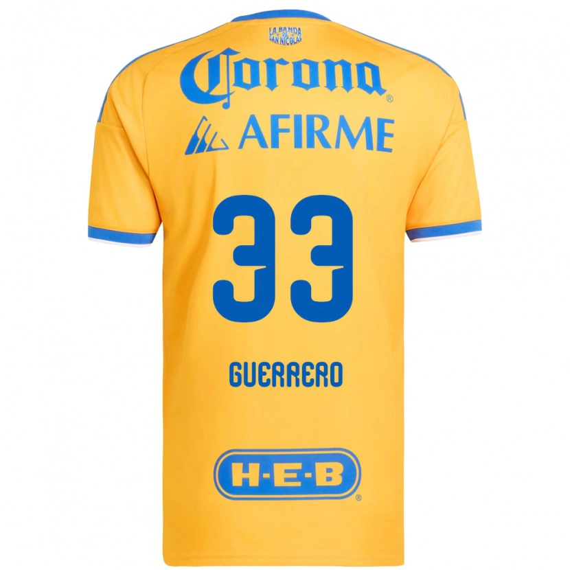 Danxen Heren Rafael Guerrero #33 Geel Blauw Thuisshirt Thuistenue 2026/27 T-Shirt België