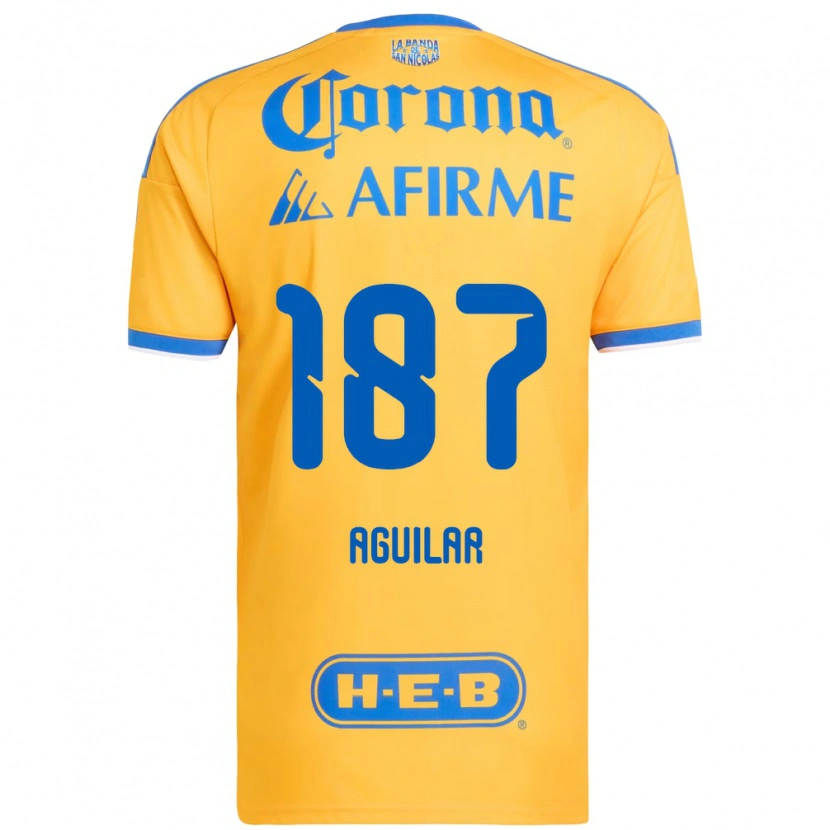 Danxen Heren Manuel Aguilar #187 Geel Blauw Thuisshirt Thuistenue 2026/27 T-Shirt België