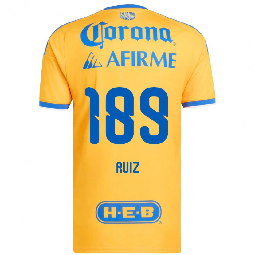 Danxen Heren Óscar Ruiz #189 Geel Blauw Thuisshirt Thuistenue 2026/27 T-Shirt België