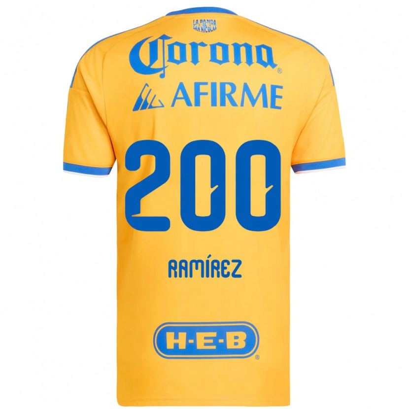 Danxen Heren Diego Ramírez #200 Geel Blauw Thuisshirt Thuistenue 2026/27 T-Shirt België