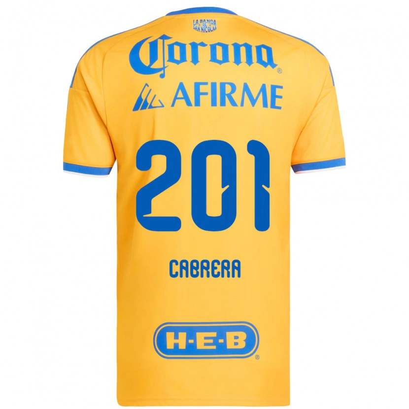 Danxen Heren Jorge Cabrera #201 Geel Blauw Thuisshirt Thuistenue 2026/27 T-Shirt België