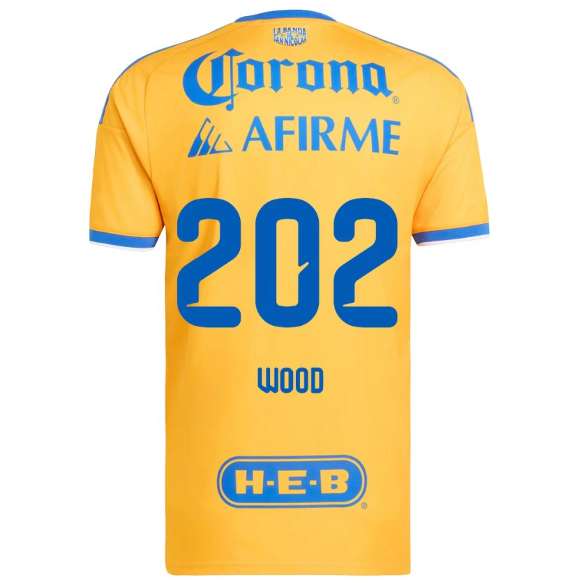 Danxen Heren Yael Wood #202 Geel Blauw Thuisshirt Thuistenue 2026/27 T-Shirt België