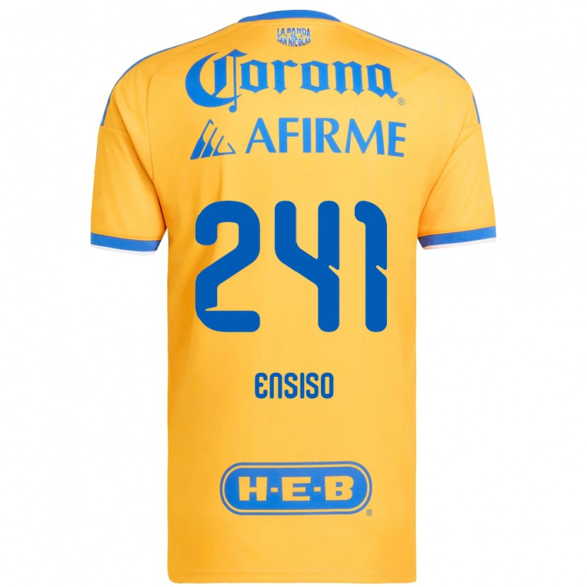 Danxen Heren Eduardo Ensiso #241 Geel Blauw Thuisshirt Thuistenue 2026/27 T-Shirt België